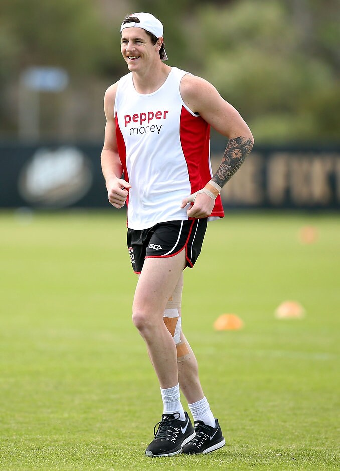 AFL 2015 Training - St Kilda 271115 MELBOURNE, AUSTRALIA - NOVEMBER 27: Jake Carlisle of the Saints looks on during the St Kilda Saints training session at the Linen House Centre, Melbourne on November 27, 2015. (Photo: Adam Trafford/AFL Media)